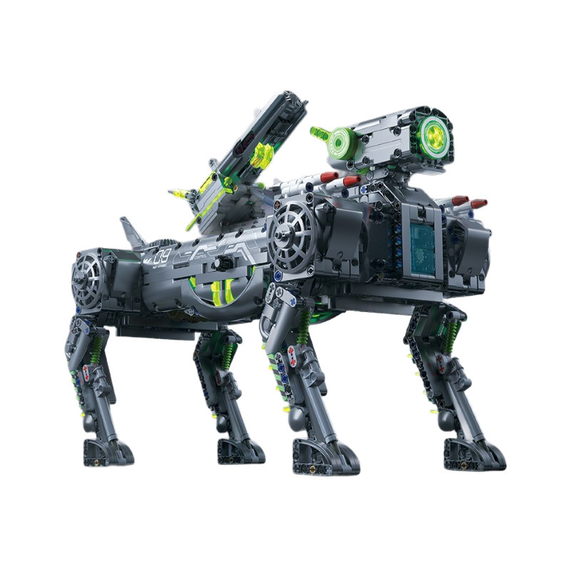 Compatible con el control remoto de Lego, perro mecánico armado, bloques de construcción militares modernos, modelo de juguete educativo ensamblado 61 regalos para niños