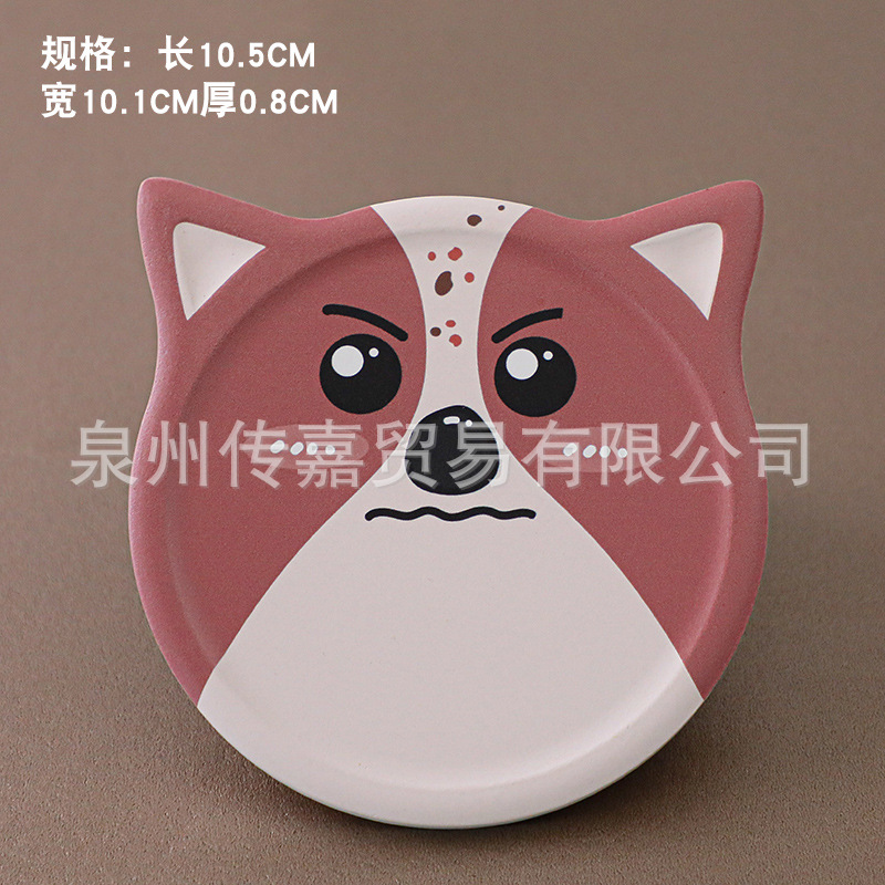 Cerámica posavasos gato creativo montaña corcho absorbente montaña lindo mascota de dibujos animados creativo regalo logotipo personalizado impresión