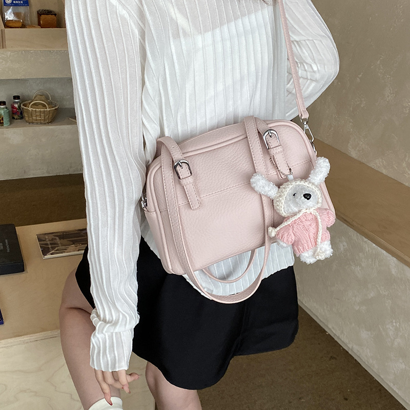 Diseño coreano de nicho litchi 2026 nuevo estilo de viaje diario ocio temperamento de mujer hombro único bolso de tramo inclinado
