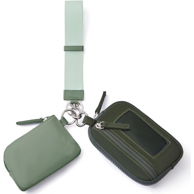 Nuevo cross-border impermeable nylon ultra ligero damas simple bolso de cambio de mano 2 - en - 1 anti-perdida de tarjetas llavero