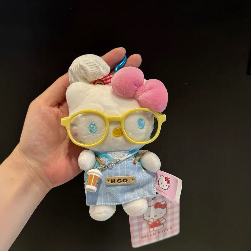 正版三丽鸥hellokitty包挂件可爱玩偶毛绒钥匙扣公仔diy生日礼物|undefined