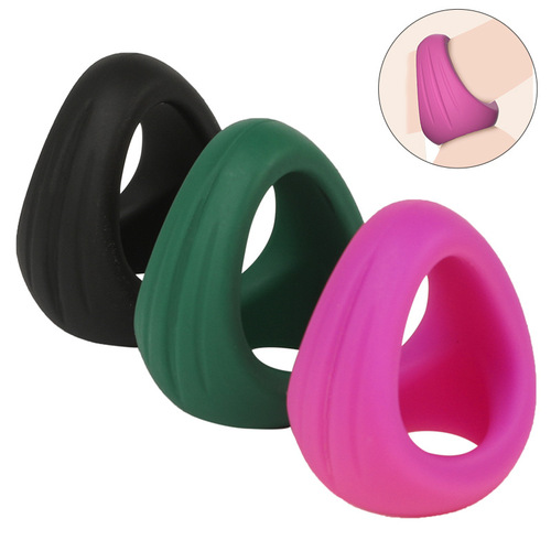 Semen locking ring, egg locking ring, double soft rubber penis ring, men's JJ delayed complex locking semen ring