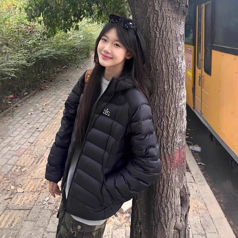 排骨羽绒服女短款轻薄2025秋冬季新款小个子连帽情侣白鸭绒外套男|undefined
