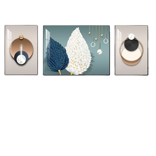 Modern Minimalist Living Room Decorative Painting, Abstract Art Sofa Background Wall Hanging, High-end and Grand Triptych