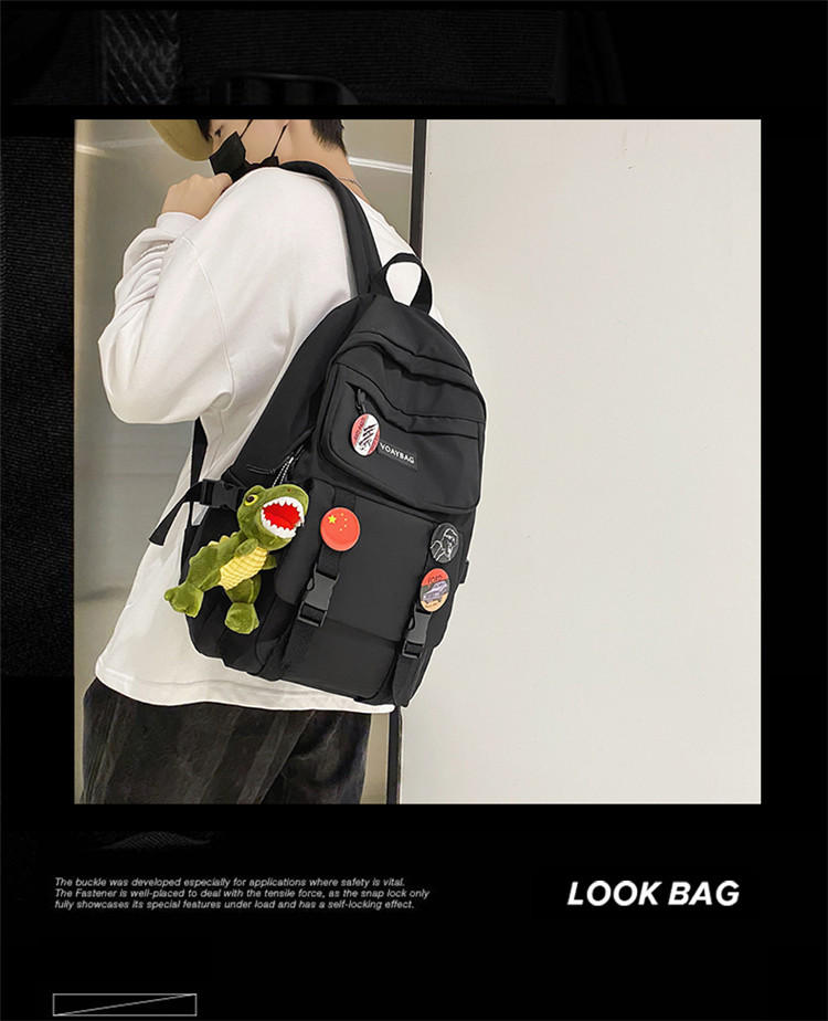 Schoolbag Female Korean Harajuku Ulzzang High School Student Backpack Junior High School Student Large Capacity College Style Ins Backpackpicture30