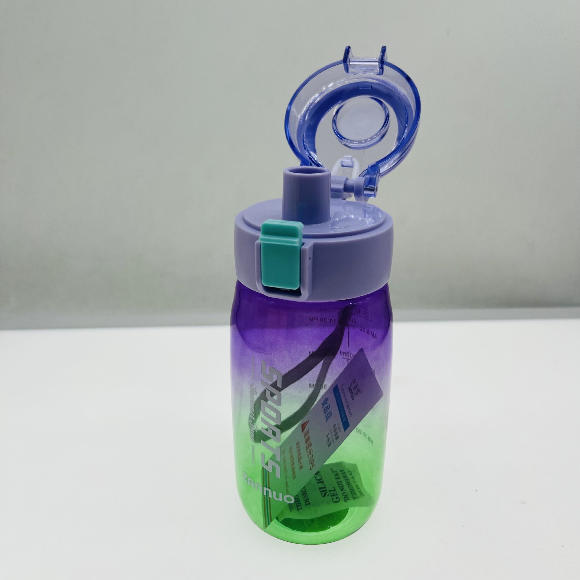 Zanuo Comercio exterior color gradiente Internet celebridad bebida directa taza PC plástico estudiante taza al aire libre 500ml portátil deportes taza