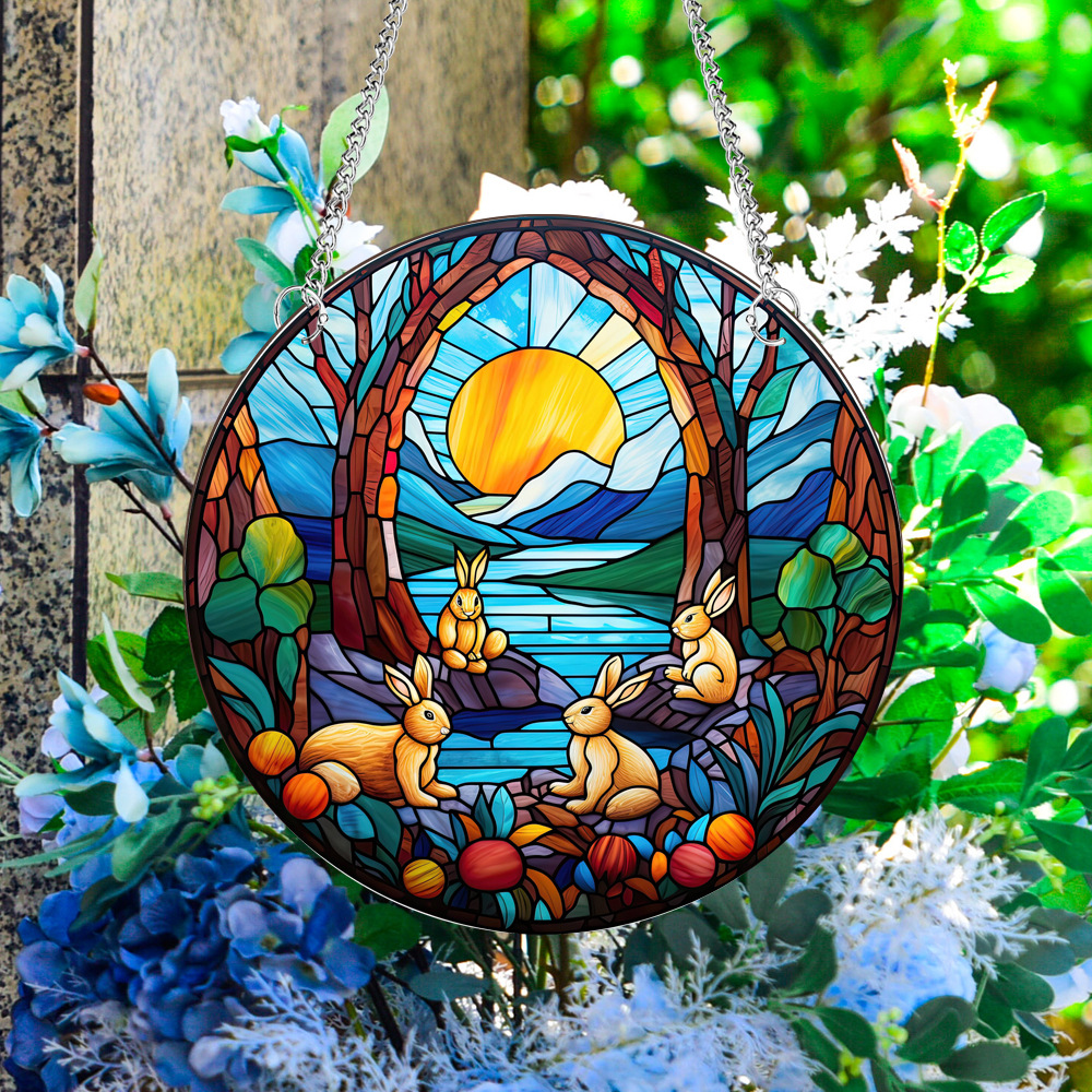 95g Weight pendant Home Textiles & Decor Type Acrylic Material Easter Festival Rabbit Pattern Casual, Elegant, Classical Style Easter Casual Elegant Classical Rabbit Arylic Party Supplies Decorations 112
