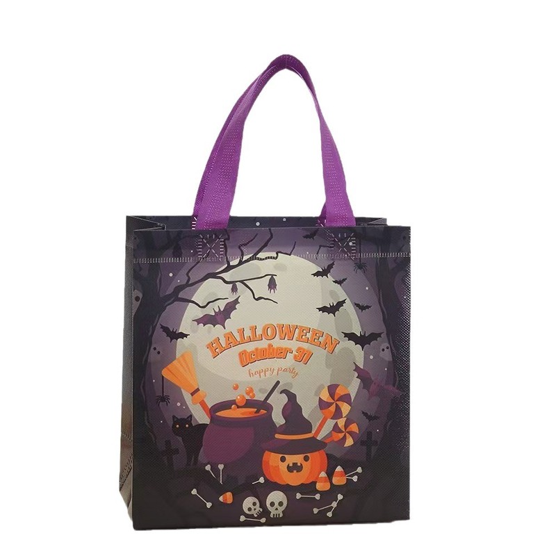 クロスボーダーハロウィンカラフルなプリント不織布バッグハロウィンパーティーのギフト包装袋ショッピングモールショッピングバッグ大容量|undefined