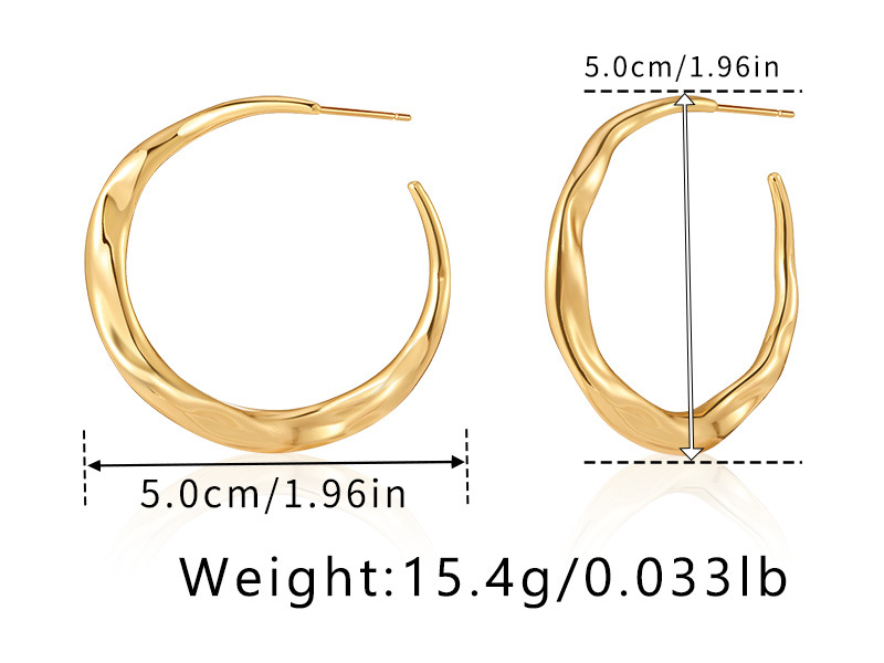 1 Par Estilo Simple Irregular Color Sólido Enchapado Cobre Pendientes display picture 1