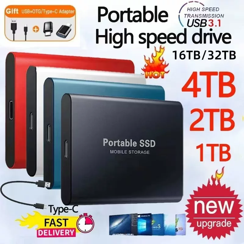 Кроссоверы для мобильного жесткого диска SSD высокоскоростной портативный 16TB8TB4TB2TB производители точка Type-C твердотельный диск