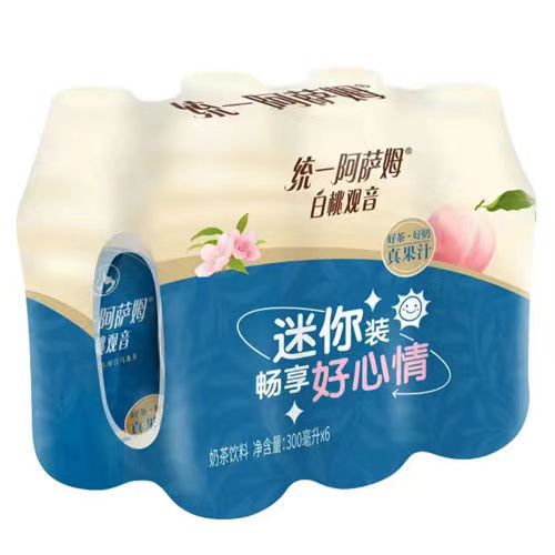 统一阿萨姆奶茶青提茉莉白桃观音混合口味300ml小瓶装饮料整箱批