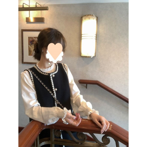 Autumn/Winter Sheath Dress with Blouse Set for Women - High-End Loose Medium-Length Coat with Long Sleeve Shirts - Two-Piece Set