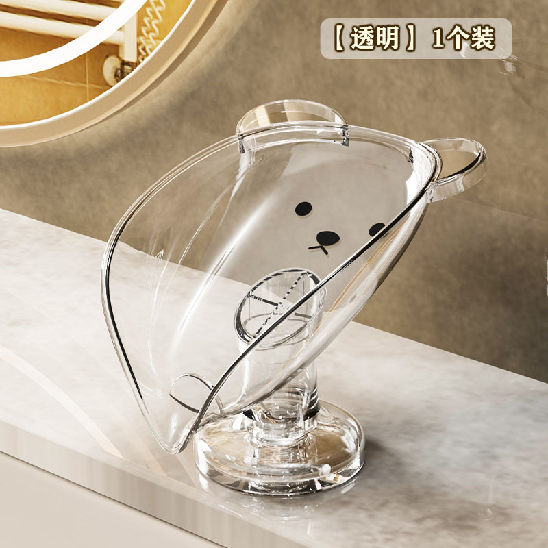 Contador de drenaje sin agujeros caja de jabón doméstica ventosa caja de jabón de lujo ligero estante de jabón de baño estante de almacenamiento de baño