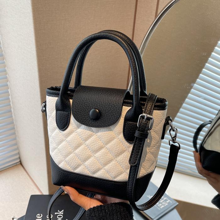 Alta sensación pequeña fragancia bolsa de cubo de mano para mujeres 2024 nuevo estilo de moda universal bolso de hombro bolsa de moda casual