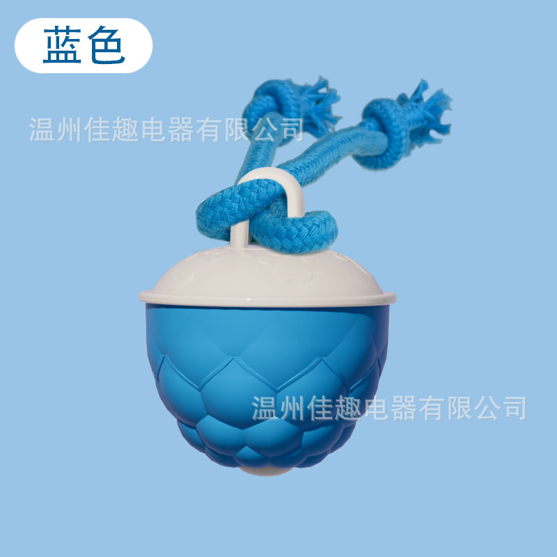 跨境智能耐咬逗绳子狗球磨牙发声玩具宠物智能滚动球电动狗狗解闷|undefined