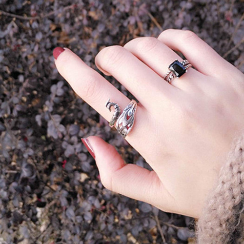 Vintage Peacock Open Ring Animal Ring Jewelry Manufacturer Wholesale for Women