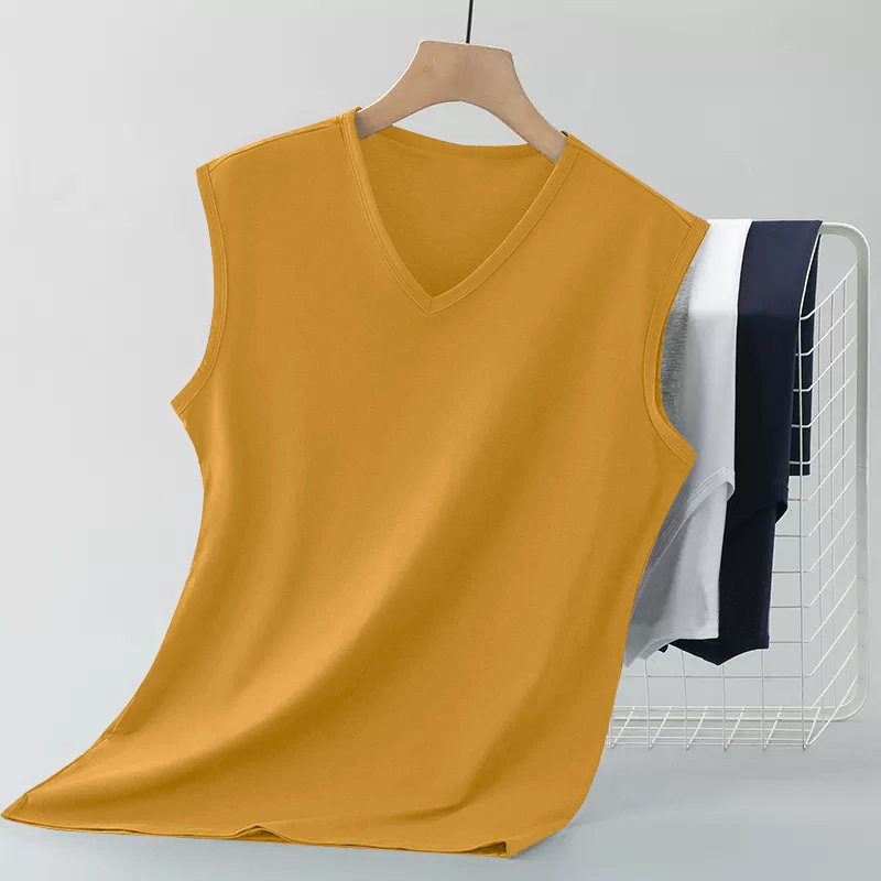 Casual Men's New Summer Thin Trendy Versatile Pure Cotton Sleeveless Undershirt Comfortable Breathable Casual Men's New Summer Thin Trendy Versatile Pure Cotton Sleeveless Undershirt Comfortable Breathable