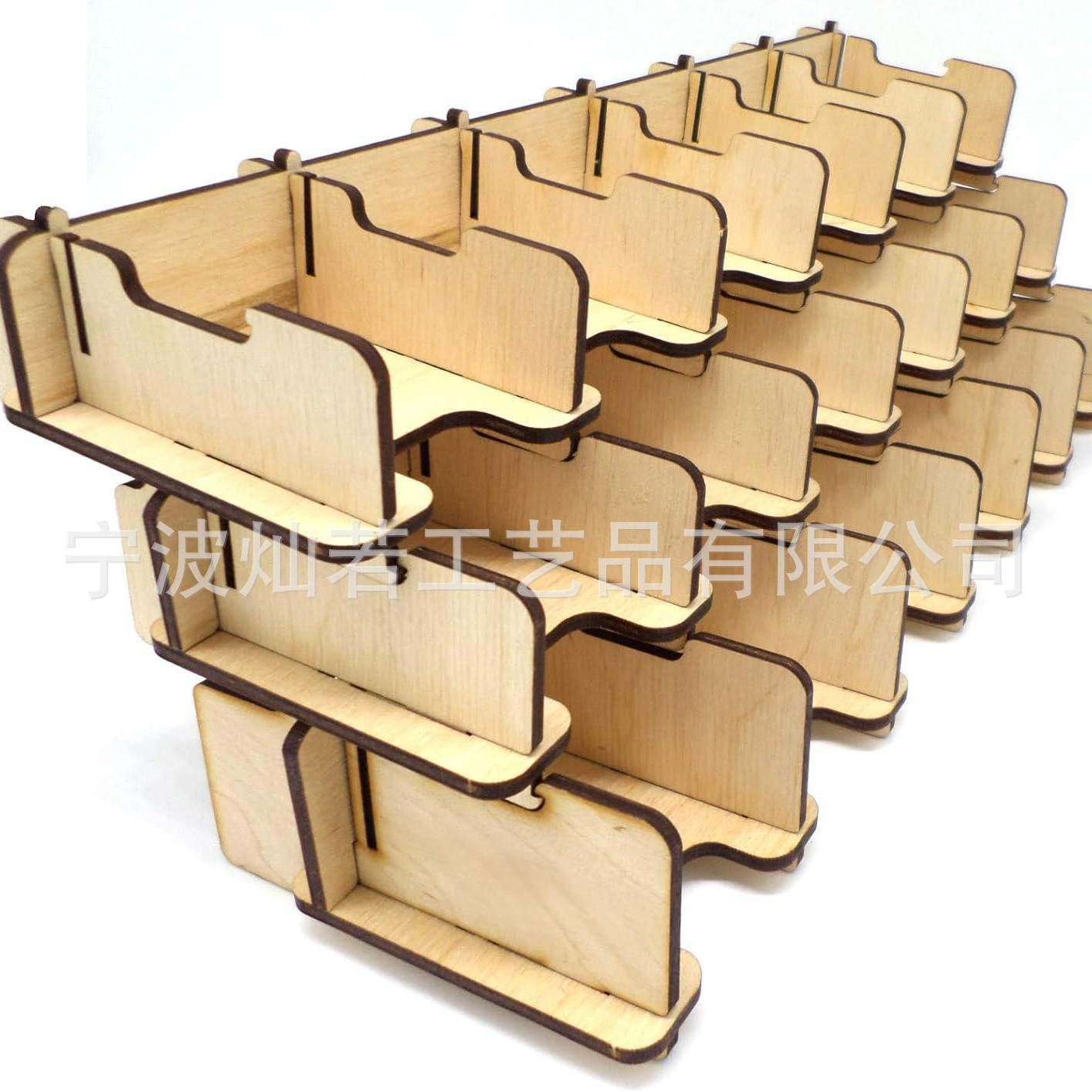 Creative Card Holder 18 Compartments 1500+ Mini Card Storage Wooden Display Stand Card Storage Box