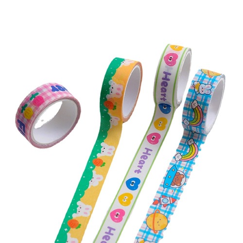 Cartoon washi tape cute bear diary student diary DIY student diary stickers Japanese and Korean stationery tape