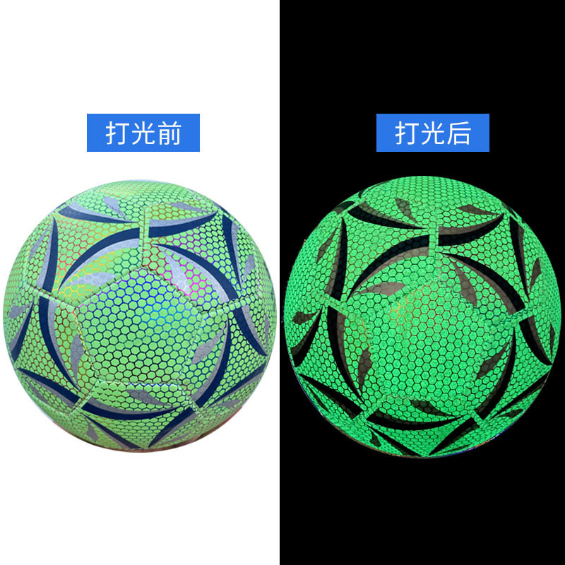 Transfronterizo N ° 5 fútbol reflexivo luminoso fluorescente fútbol luminoso Escuela Primaria estudiante competencia entrenamiento fútbol fabricante en stock