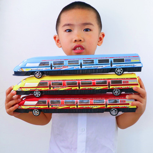 Children's large train toy car boy high-speed rail train inertia car toy stall market wholesale supply