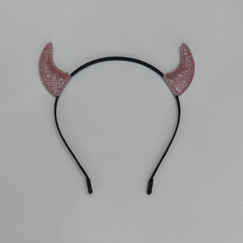 ハロウィンクリスマスパーティーダンスパフォーマンスヘアアクセサリー白い羽の天使のリングヘッドバンド悪魔の角ヘッドバンド|undefined