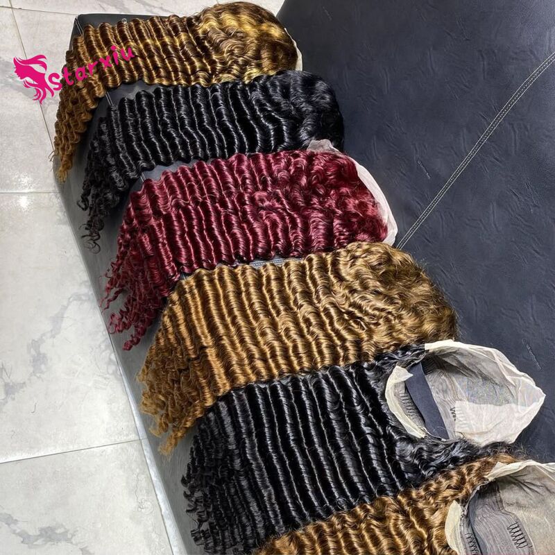 12A deep wave factory wigsfellフロンタル本物の髪のレースのヘッドカバークロスボーダー欧米|undefined