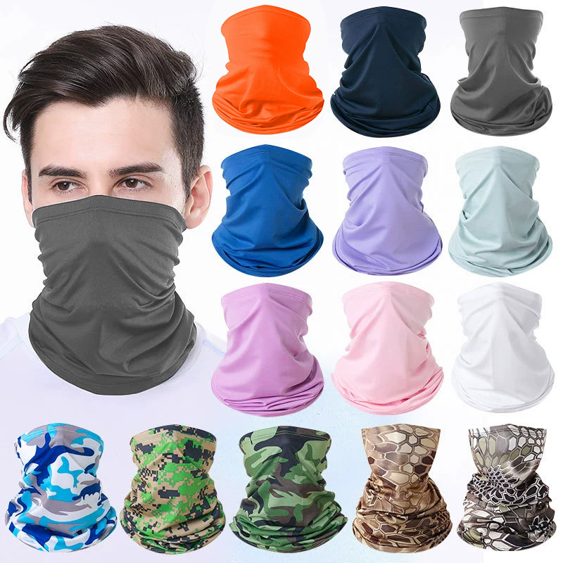 Summer Neck Sun Protection Scarf Hiking and Mountaineering Multifunctional Magic Headscarf Outdoor High Elastic Ice Silk Cycling Mask