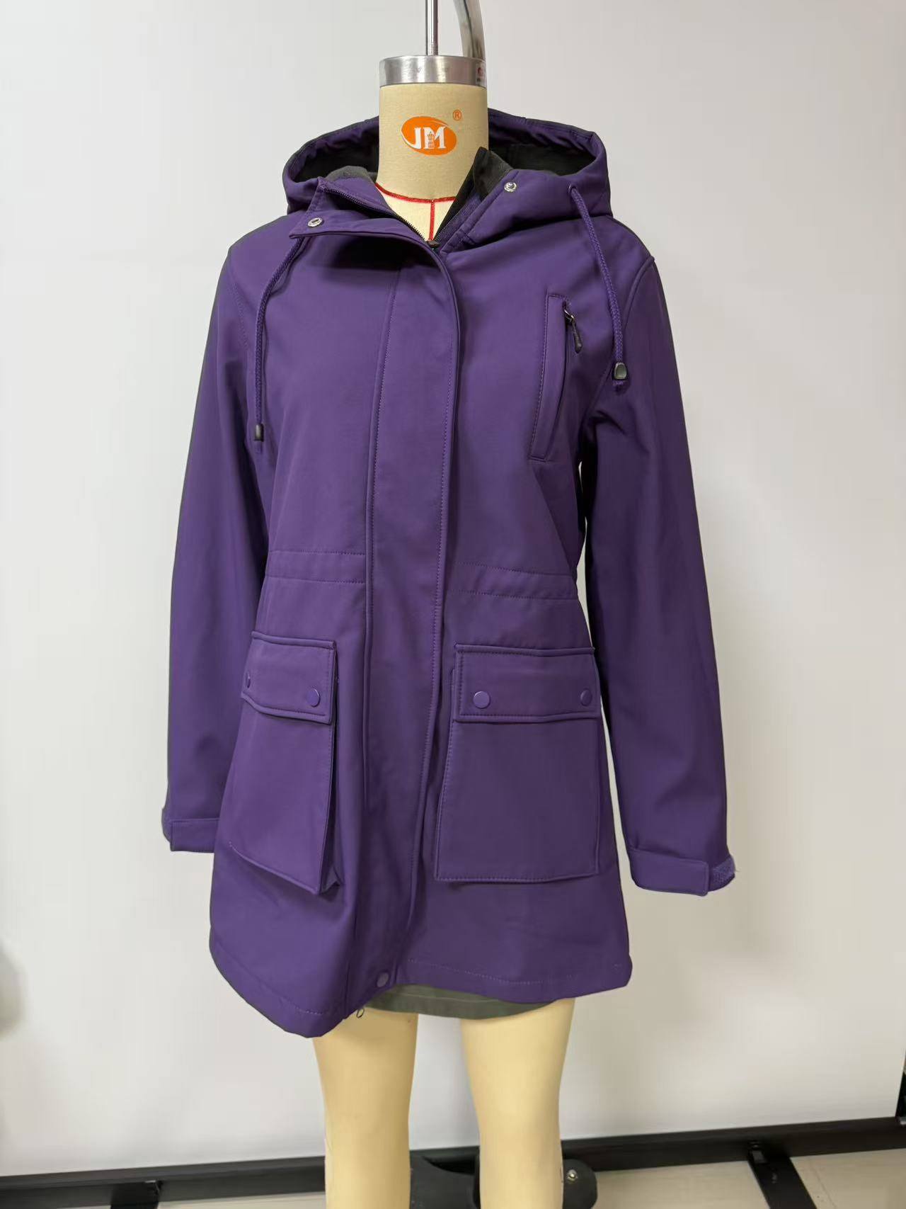 Waterdichte windjack met capuchon voor dames - lichtgewicht regenjas voor herfst en winter (EU-maten S-XXXL)_voghion.com