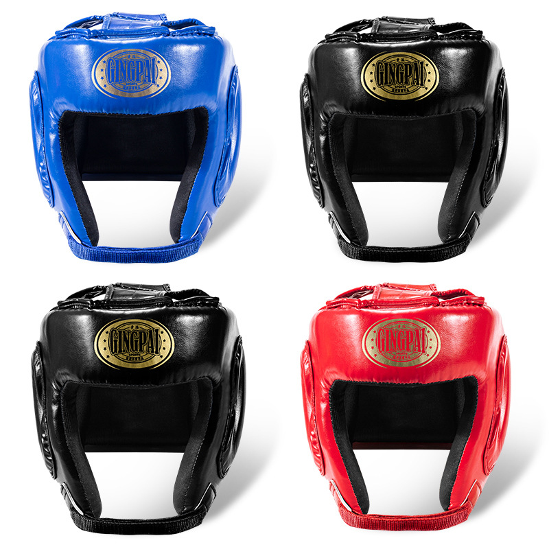 Boxing Helmet Full-enclosed Mandible Protection Sanda Head Protection Cover Muay Thai Monkey Face Adult Children Fighting Training Protector Thick