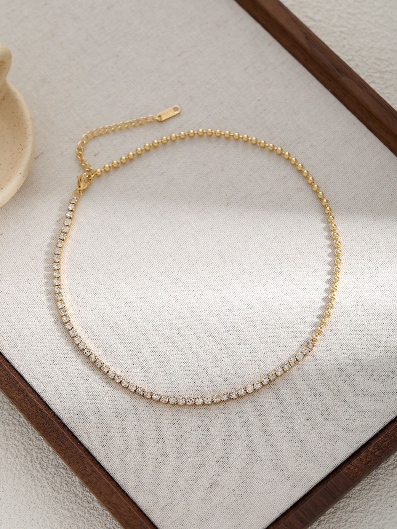 304 Stainless Steel Pendant Material Casual Geometric Titanium Steel Ball Chain Tennis Chain Bracelets In Bulk