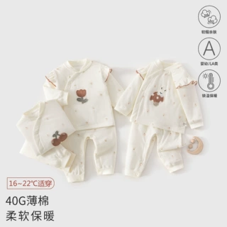 【两用裆】婴儿薄棉袄40g夹棉宝宝棉服秋冬棉衣分体薄棉两件套裤