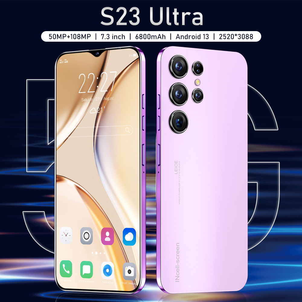 Cross border real 6+128G smart cross-border smartphone S23Ultra high-definition large screen foreign trade 4G Android smartphone