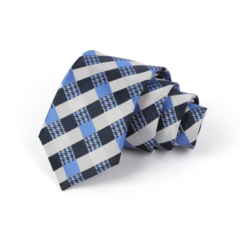 Corbata de hombre jacquard bordado 8CM poliéster seda corbata tejida hombre sentido superior l corbata logo diseño y producción