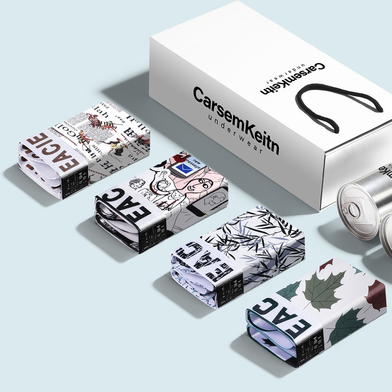 Men's Underwear Men's Popular Ice Silk Printed Boxer Shorts Large Size Sports Breathable Ckρι Boxer Briefs Gift Box