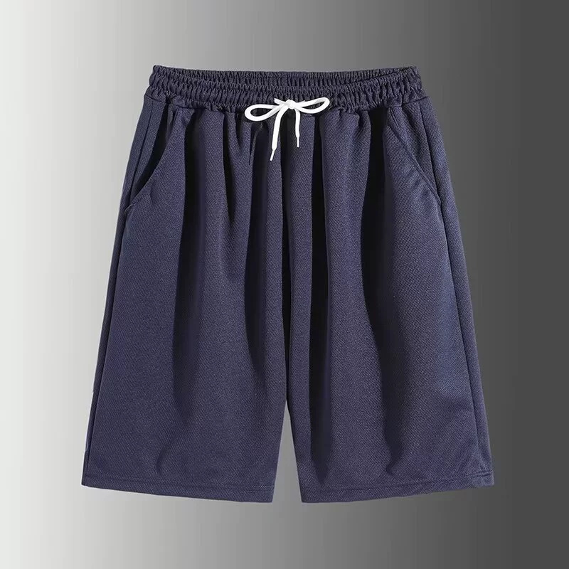 Breathable silk summer thin trousers, quick dry beach shorts, oversize
