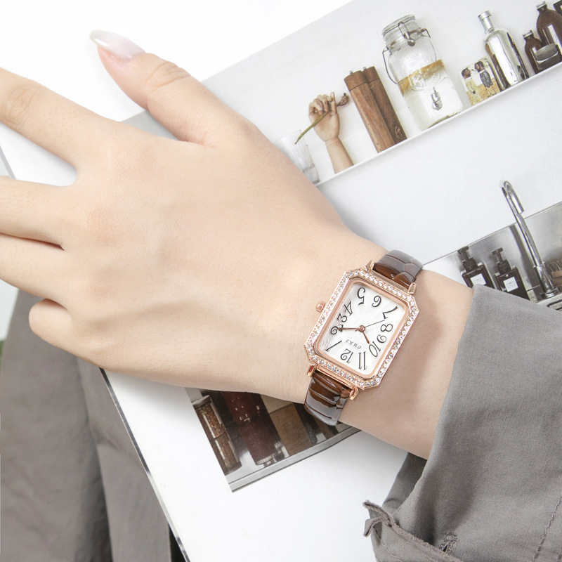 Trendy Square New Minimalist Digital Art Women's Fashion Watch_voghion.com