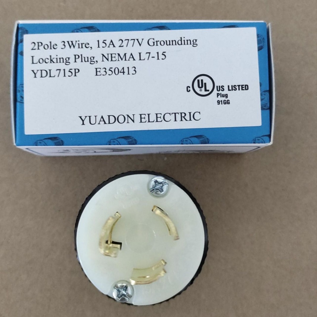 NEMA L7-15P可拆卸美式插头 277V美标接线插头 菲律宾插头 现货