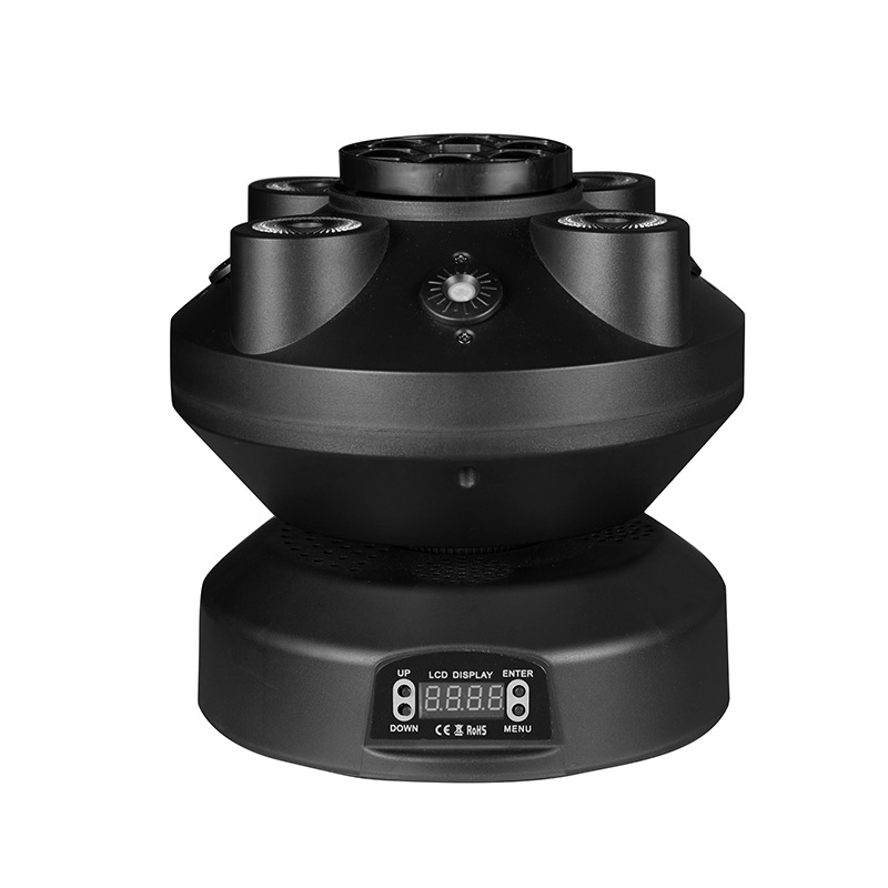 Lámpara láser giratoria de ojo de abeja teñida con LED, luz de escenario, barra de limpieza, rendimiento de ktv, luz de ambiente intermitente activada por voz