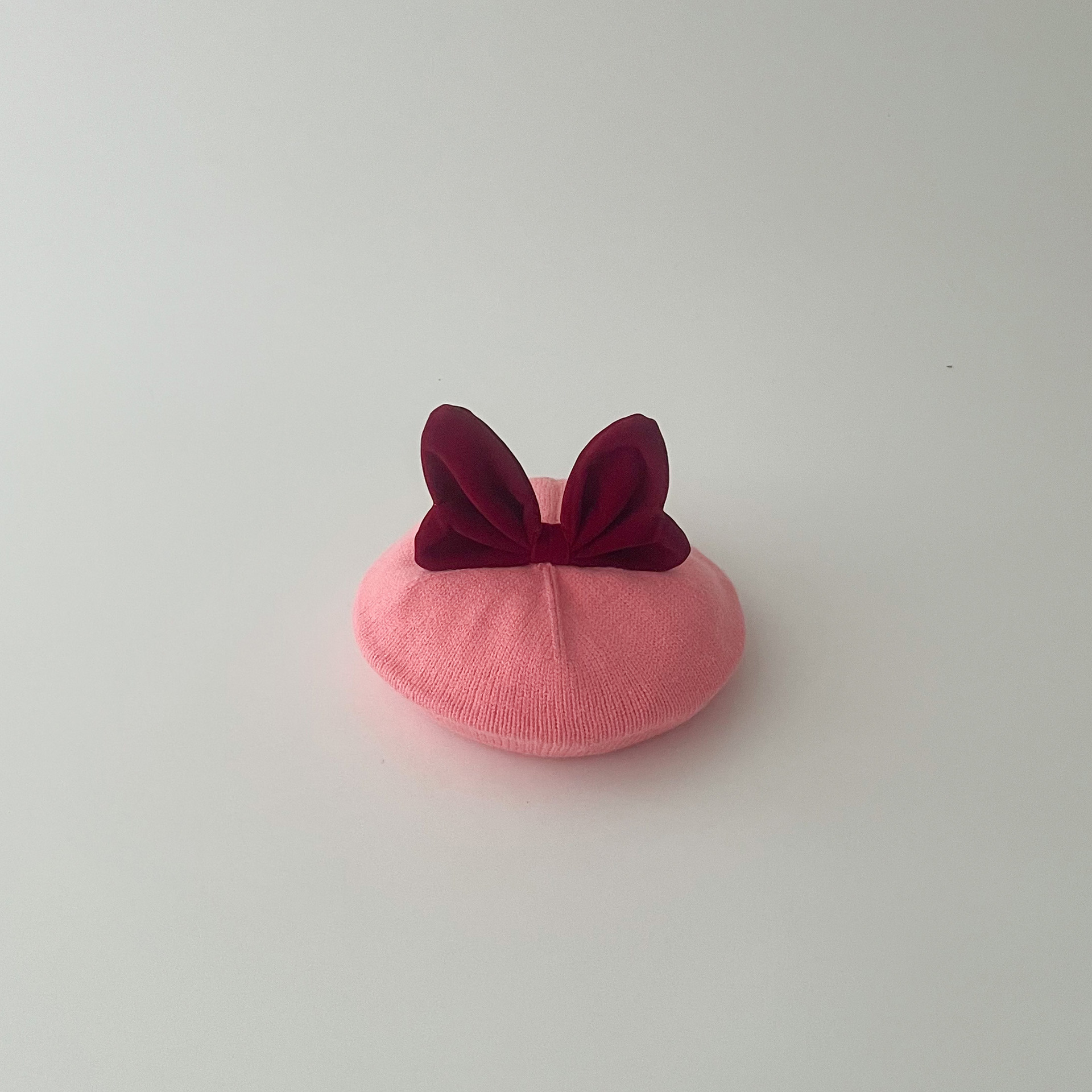 Sombrero de bebé invierno / otoño lana boina arco coreano para bebés mujeres de punto octogonal sombrero de calabaza