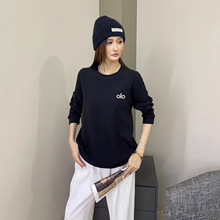 正肩卫衣女秋冬新款外套宽松子长袖时尚上衣牛奶绒山楂套头圆领衫