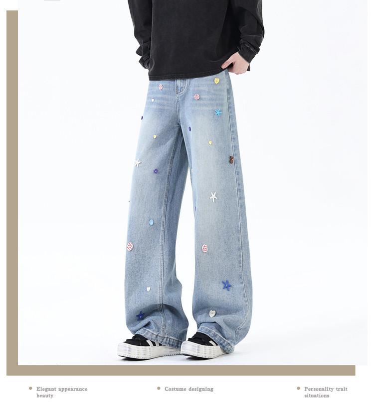 Retro Bunte Wide Leg Jeans Für Damen Und Herren Boyfriend Style_voghion.com