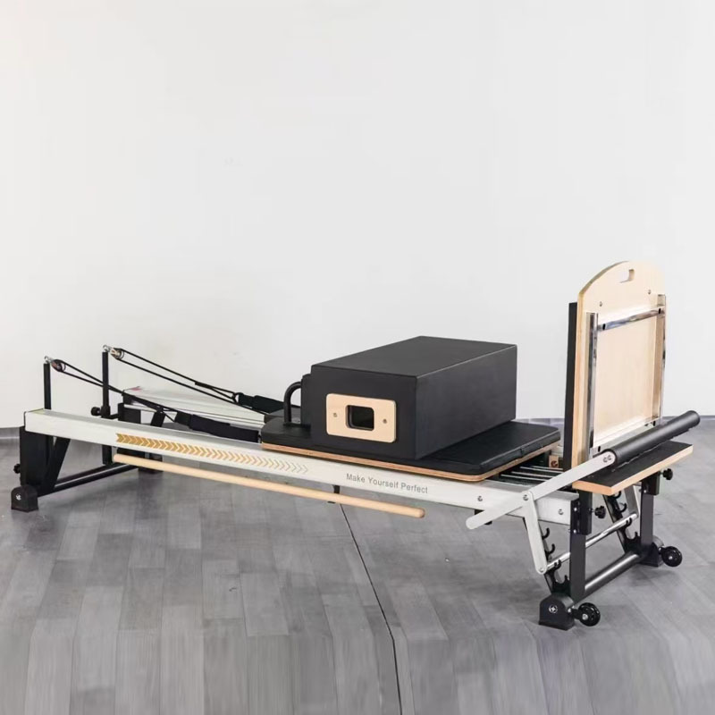 Pilates núcleo cama cinco piezas yoga estudio fitness escalera barril silla columna corrector blanco Arce equipo grande