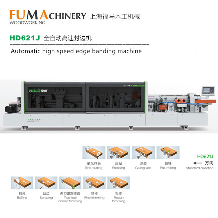 板式家具生产设备、木工机械、豪德HD621J全自动高速封边机
