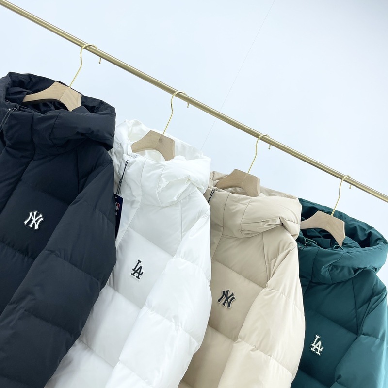 MLB羽绒服立体印花logo休闲时尚宽松加厚连帽男女情侣同款羽绒服|undefined