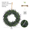 Customized hemp rope+hook simulation plant flower ring cross -border home doors and windows hanging decoration simulation green plant fake flower ring