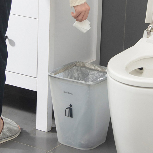 Trash can household creative sanitary canister without lid Nordic bedroom living room bathroom kitchen office hotel toilet