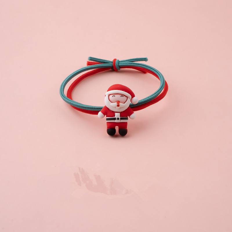 かわいいクリスマスの髪飾りひも日韓少女の髪ひも学生の髪輪ネット赤ins皮カバー子供の皮筋|undefined