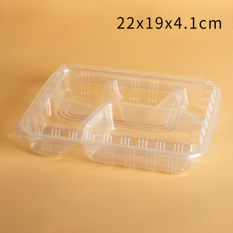 Cajas de almuerzo desechables Gepai con tres, cuatro y cinco compartimentos, cajas para comida rápida, cajas para llevar con múltiples compartimentos, cajas bento al por mayor.
