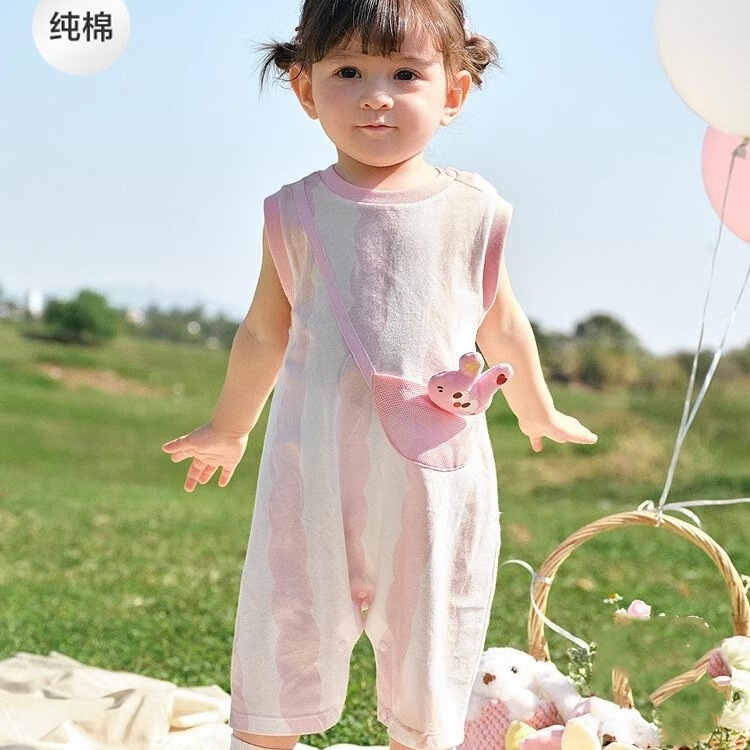 Infant Baby Jumpsuit Pure Cotton Women's Summer Thin Home Clothes Summer Cotton Home Clothes
